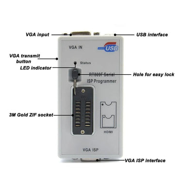 RT809F Serial ISP Programmer: with 12 adapters, 1.8v adapter, SOP8 test clip and EDID cable from NSE Imports #2.